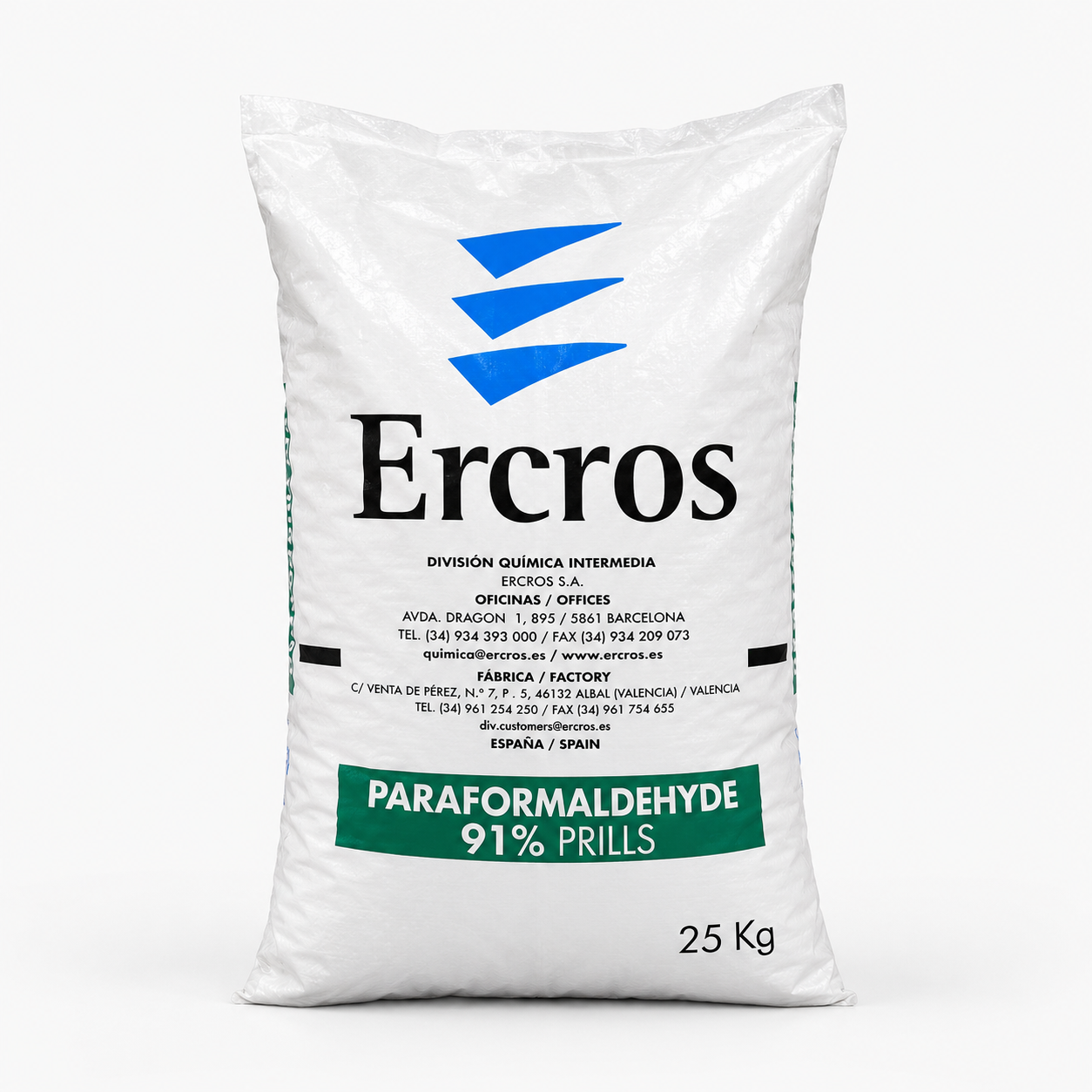 Ercros brand Paraformaldehyde 91% – high purity chemical powder