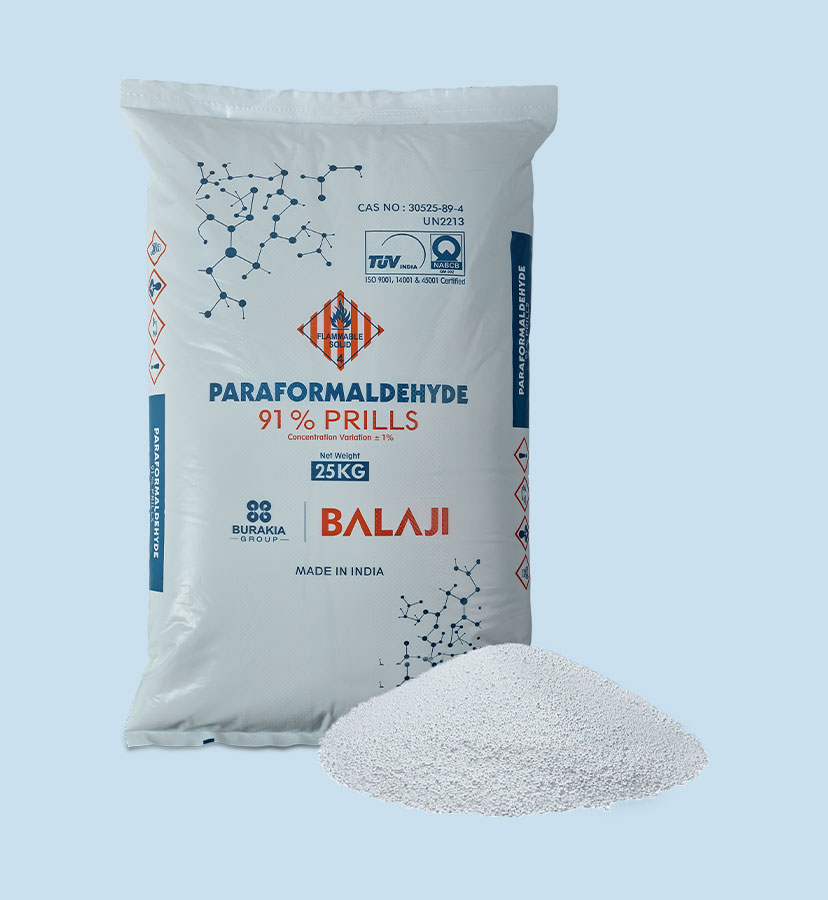 paraformaldehyde product bag 25kg blue white